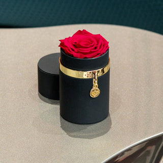 One in a Million™ Round Black Box | Charm Edition | Red Rose - Hidden Candles