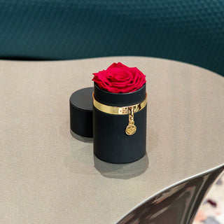 One in a Million™ Round Black Box | Charm Edition | Red Rose - Hidden Candles