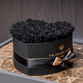 Heart Black Box | Black Roses - Hidden Candles