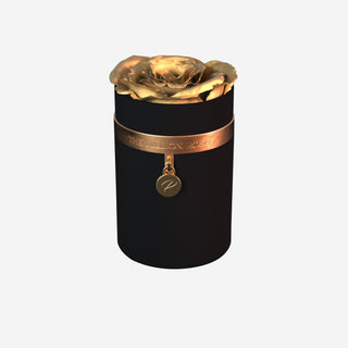 One in a Million™ Round Black Box | Charm Edition | Gold Rose - Hidden Candles