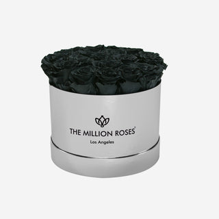 Classic Mirror Silver Box | Black Roses - Hidden Candles