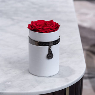 One in a Million™ Round White Box | Charm Edition | Red Rose - Hidden Candles