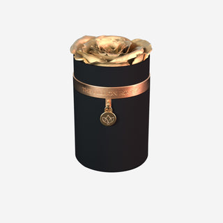One in a Million™ Round Black Box | Charm Edition | Gold Rose - Hidden Candles