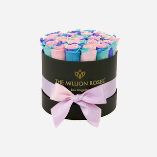 Classic Black Box | Pastel Rainbow Roses - Hidden Candles