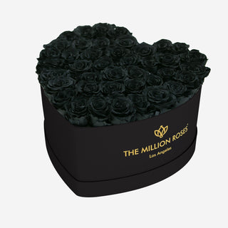 Heart Black Box | Black Roses - Hidden Candles