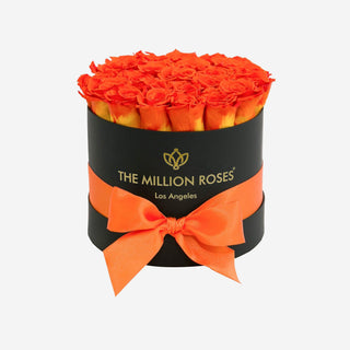 Classic Black Box | Orange Roses - Hidden Candles