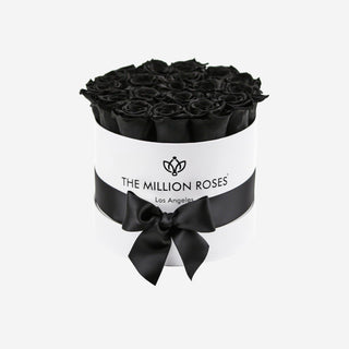 Classic White Box | Black Roses - Hidden Candles