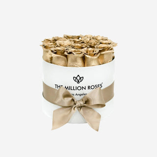 Classic White Box | Gold Roses - Hidden Candles