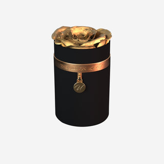 One in a Million™ Round Black Box | Charm Edition | Gold Rose - Hidden Candles
