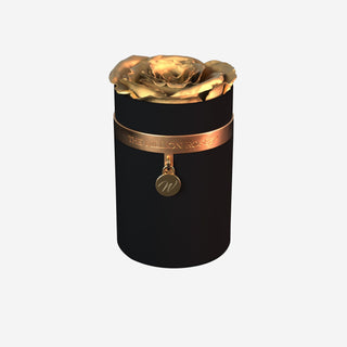 One in a Million™ Round Black Box | Charm Edition | Gold Rose - Hidden Candles