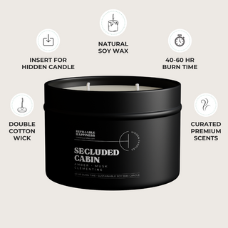 Secluded Cabin Candle 10.6 oz – Bergamot, Cedarwood & Smoked Amber