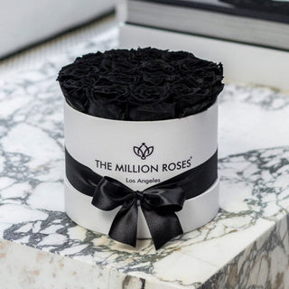 Classic White Box | Black Roses - Hidden Candles