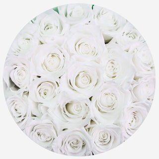 Classic White Box | White Roses - Hidden Candles