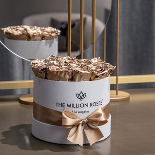 Classic White Box | Gold Roses - Hidden Candles