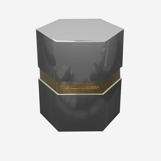 One in a Million™ Mirror Silver Hexagon Box | Smoky Blue & Silver Roses - Hidden Candles