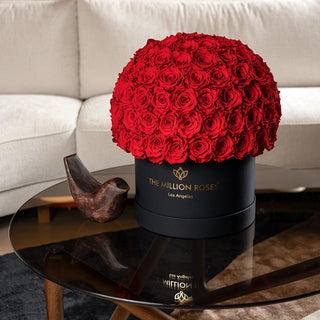 Supreme Black Superdome Box | Red Roses - Hidden Candles