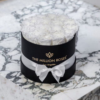 Classic Black Box | White Roses - Hidden Candles