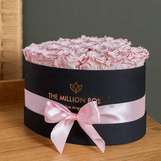 Heart Black Box | Light Pink Roses - Hidden Candles