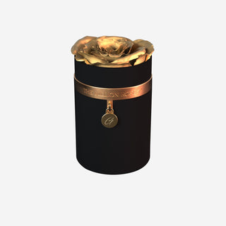 One in a Million™ Round Black Box | Charm Edition | Gold Rose - Hidden Candles