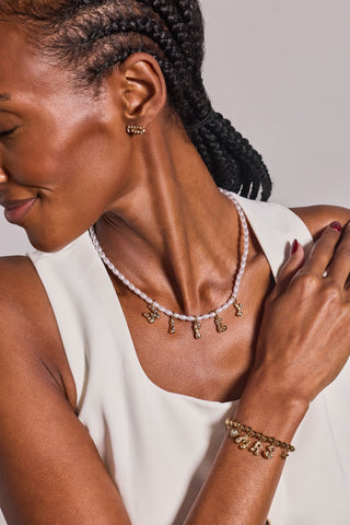 'Mrs" Beaded Bubble Bolo Bracelet - Hidden Candles