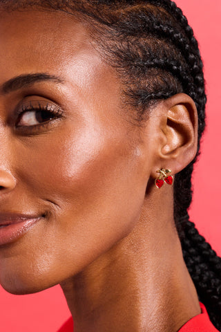 'My Cherry Amour' Stud Earrings - Hidden Candles