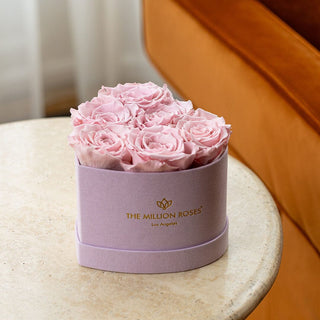 Baby Heart Light Pink Box | Light Pink Roses - Hidden Candles