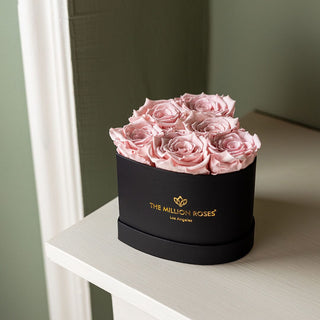 Baby Heart Black Box | Light Pink Roses - Hidden Candles