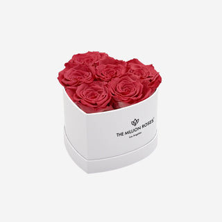 Baby Heart White Box | Coral Roses - Hidden Candles