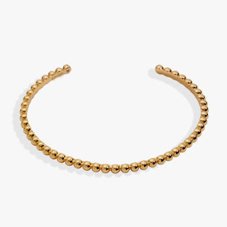 Gold Beaded Cuff Bracelet - Hidden Candles