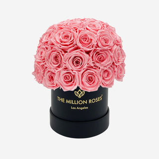 Basic Black Superdome Box | Light Pink Roses - Hidden Candles