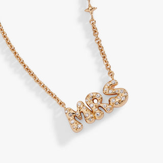 'Mrs' Bubble Crystal Pendant Necklace - Hidden Candles