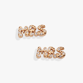 'Mrs' Bubble Crystal Stud Earrings - Hidden Candles