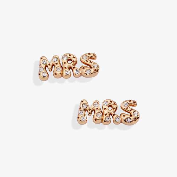 'Mrs' Bubble Crystal Stud Earrings - Hidden Candles