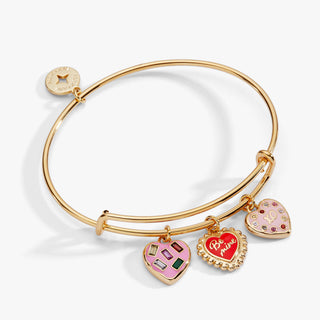 Sweet Shop 'Be Mine' Heart Multi Charm Bangle - Hidden Candles